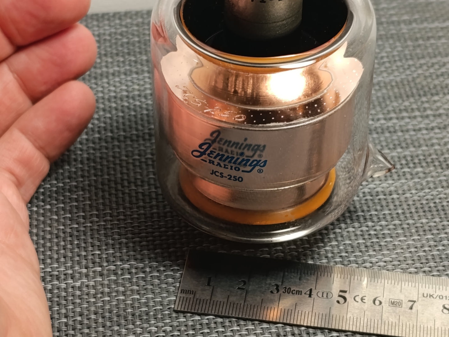 1pcs. 250 pf, 7.5 KV Peak, Jennings JCS-250 Fixed Vacuum Capacitor NEW NOS