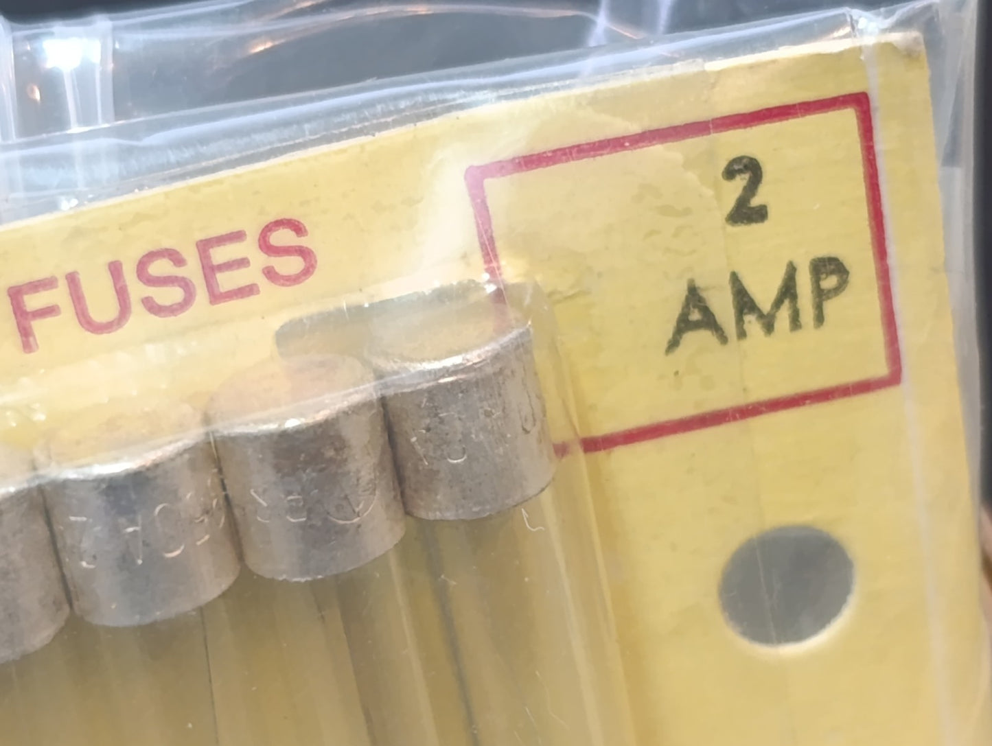 (10Pcs.) LOT 1/4 1.25 Quick Blow Fuses 2A 2Amp Silver plated UK made NOS Vintage