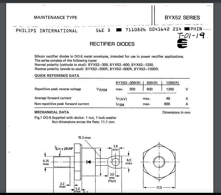 1PCS. BYX52-900 BYX52-900 Diode - CASE: Standard NEW