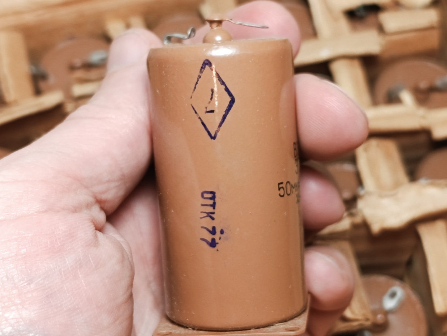 2pcs VZP ЭGC ЭGЦ 50uF 300V PAPER OIL Capacitors USSR NOS NEW PIO Soviet Radio