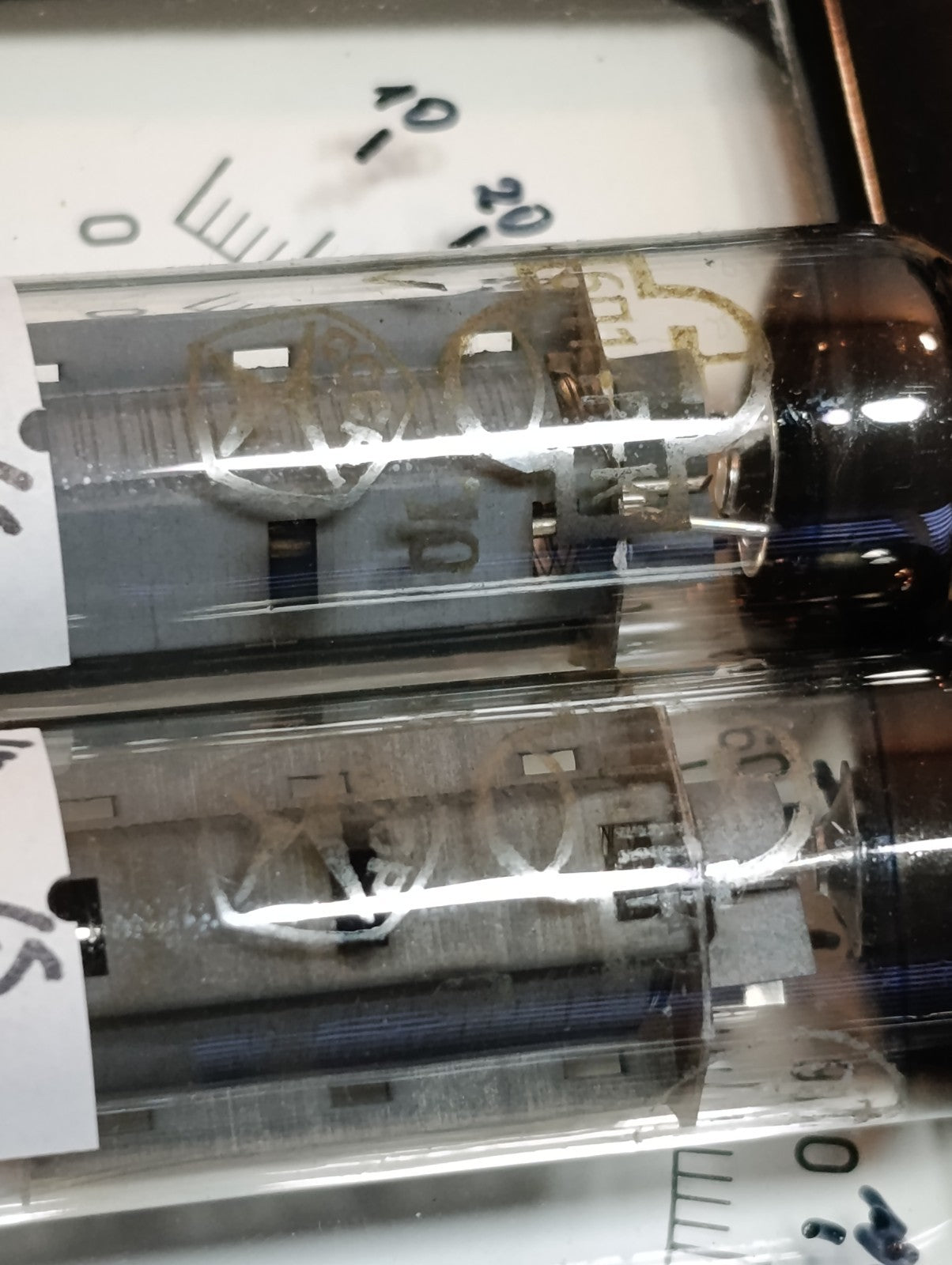 2pcs New 6P14P-K Matched Pair Gold Grid tube EL84 6BQ5 7189 NOS 1970