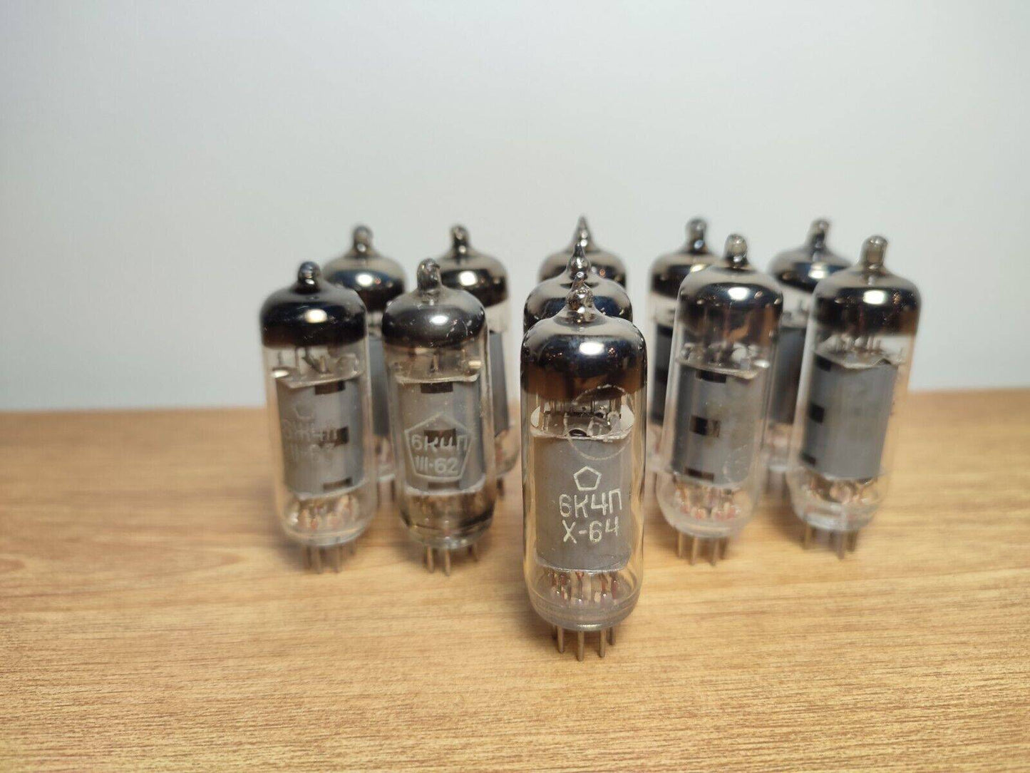 11pcs 6K4P (6BA6, EF93, 5376, 6К4П) HF PENTODE TUBES / NEW 60's NOS