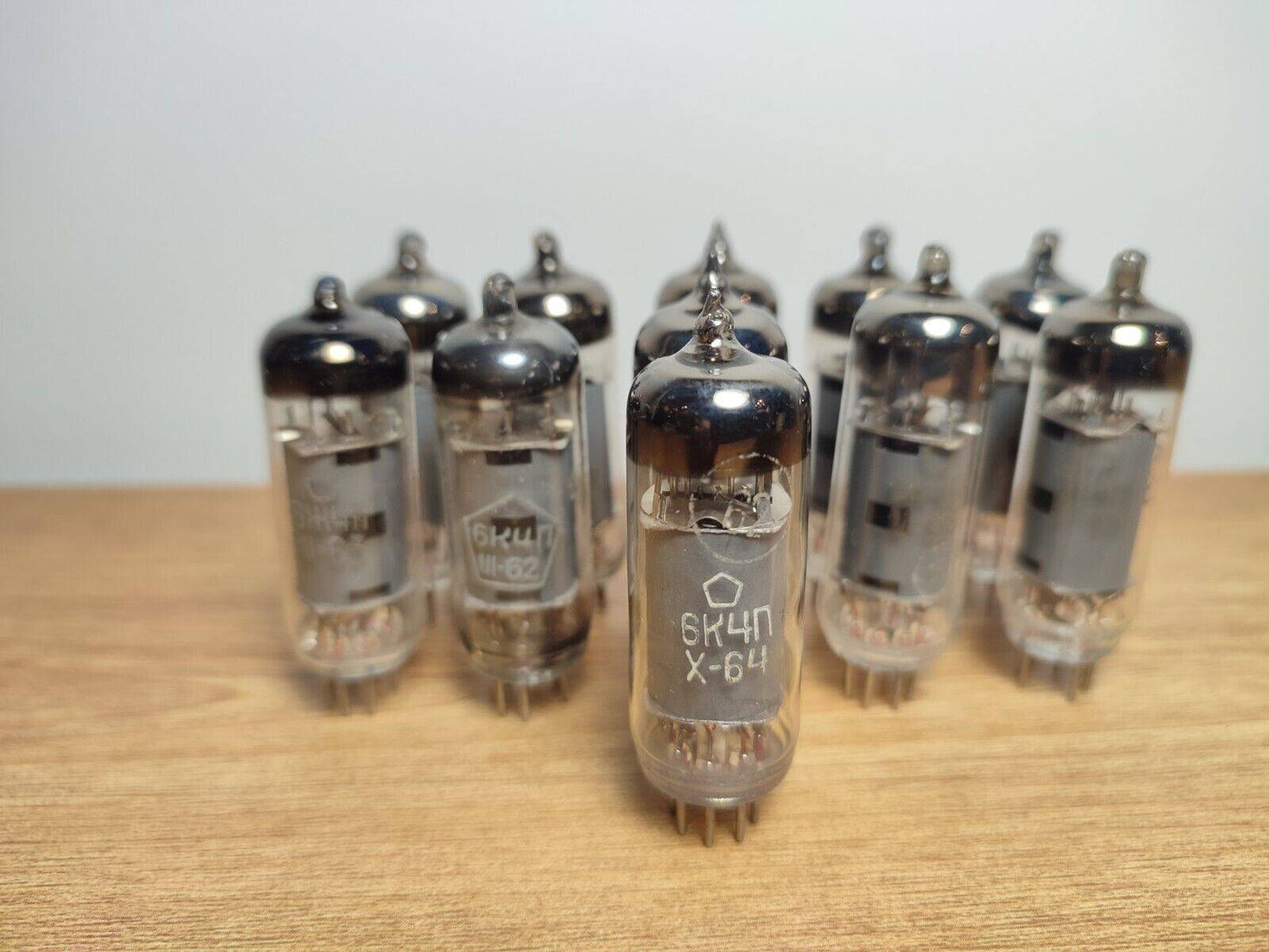 11pcs 6K4P (6BA6, EF93, 5376, 6К4П) HF PENTODE TUBES / NEW 60's NOS