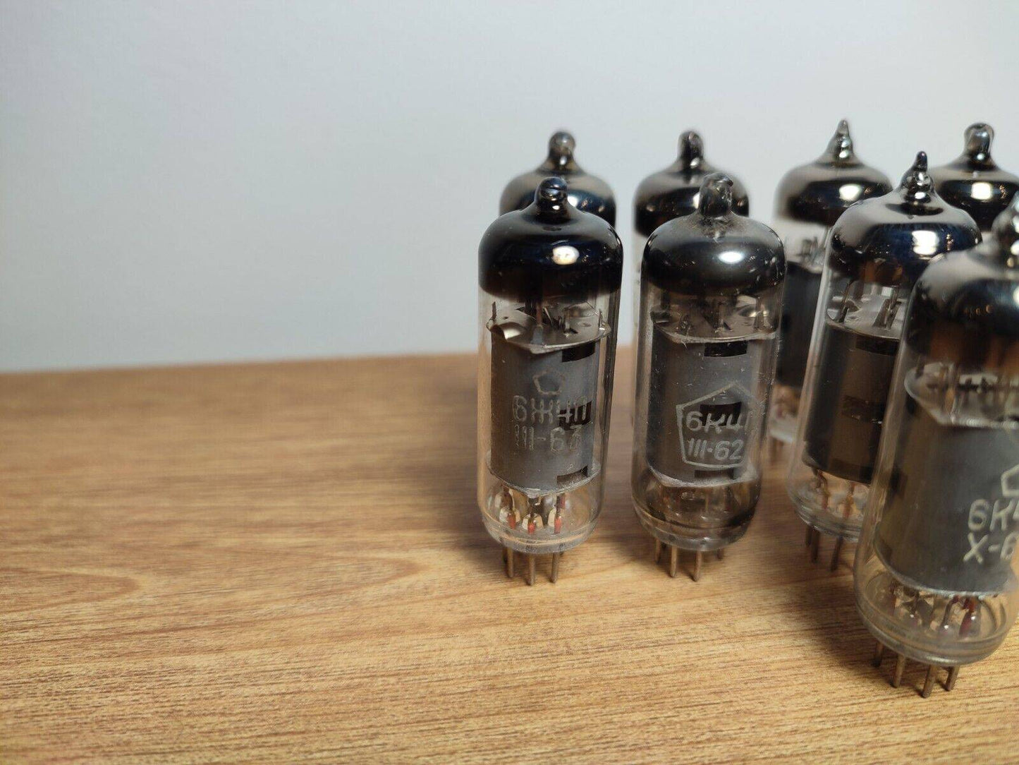 11pcs 6K4P (6BA6, EF93, 5376, 6К4П) HF PENTODE TUBES / NEW 60's NOS