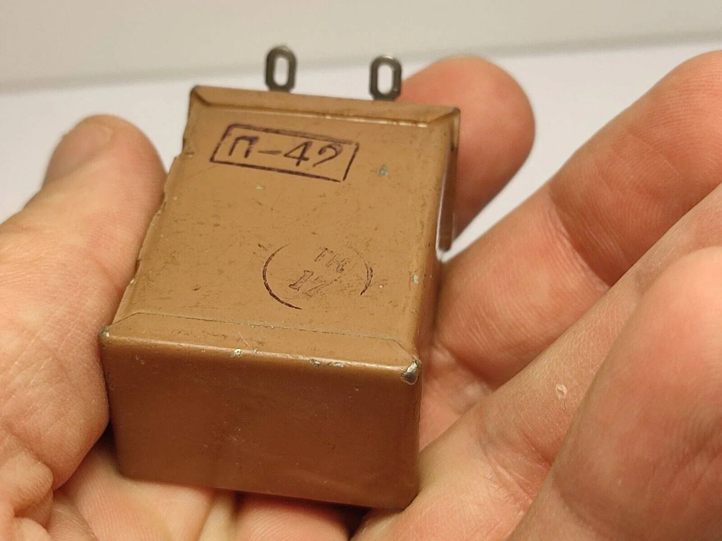 1x 0.033 uF 500 V RUSSIAN SILVER-MICA AUDIO CAPACITOR KSG-2G КСГ-2Г