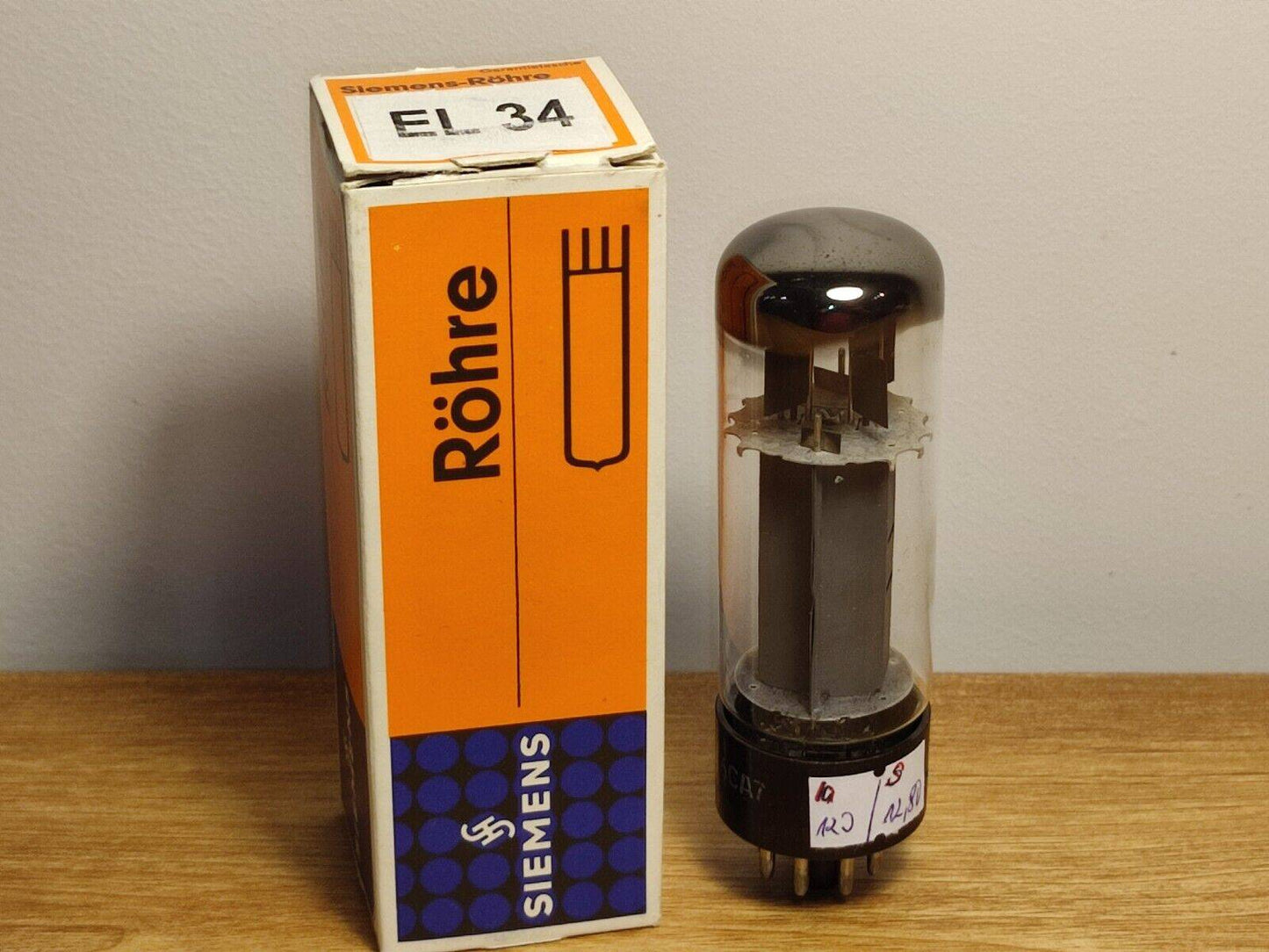 1x Mullard/ Siemens EL34 / 6CA7, Audio Amplifier Tube, Xf2 Code, OO-Getter USED