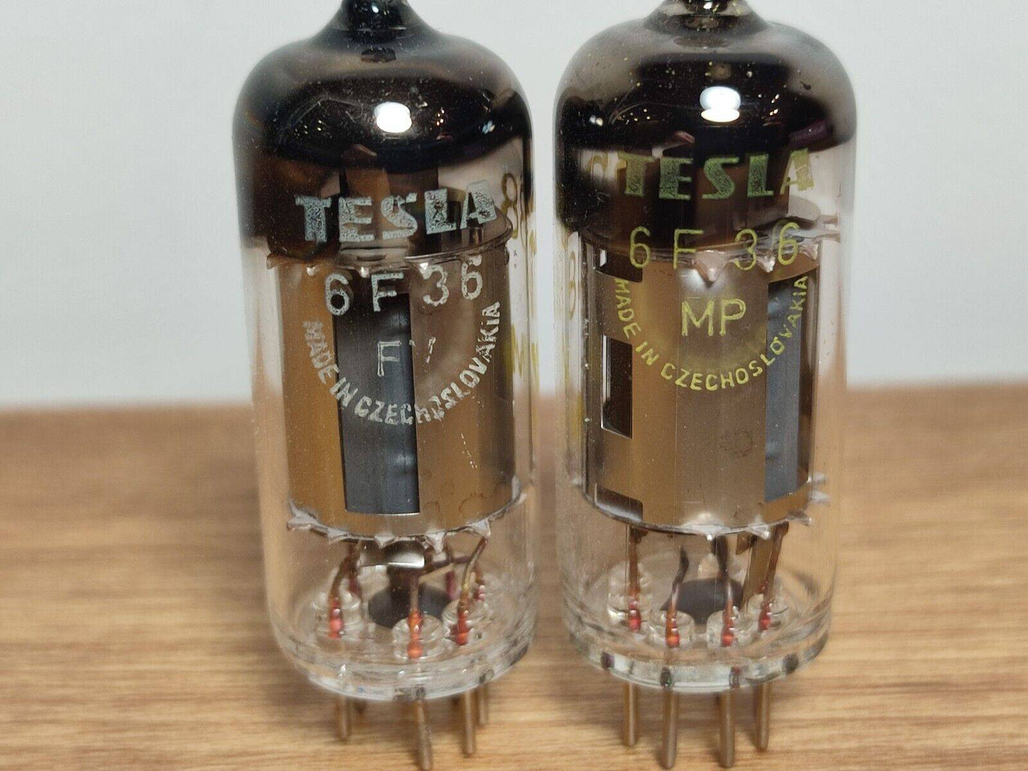 2Pcs 6F36 / 6AH6 Pentode. A radio tube by Tesla USED as NOS