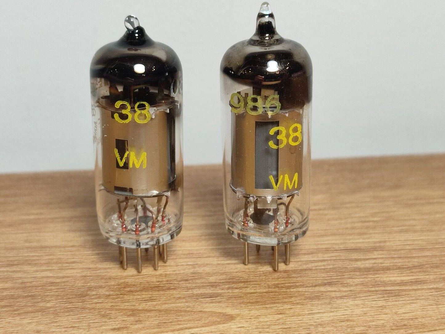 2Pcs 6F36 / 6AH6 Pentode. A radio tube by Tesla USED as NOS
