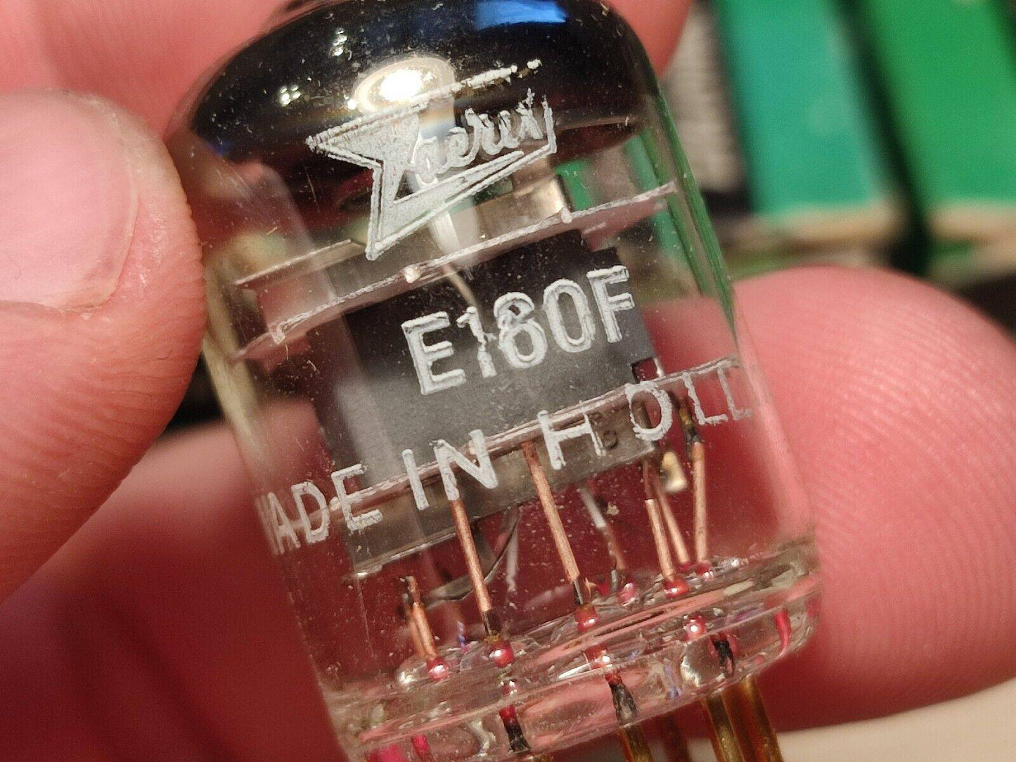 2Pcs. E180F CV3998 Zaerix Gold Pins New Old Stock Valve Tube Made in Holland