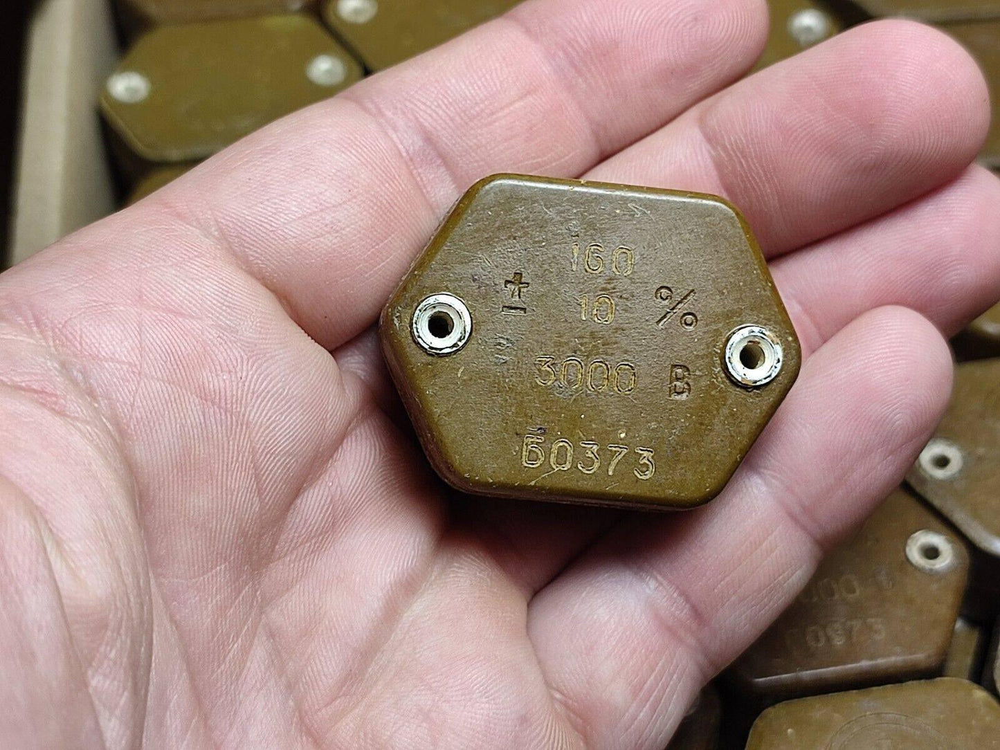 2Pcs. LOT 160pF 3000V 10% RUSSIAN SILVER-MICA CAPACITORS KSO-10 KSO-10