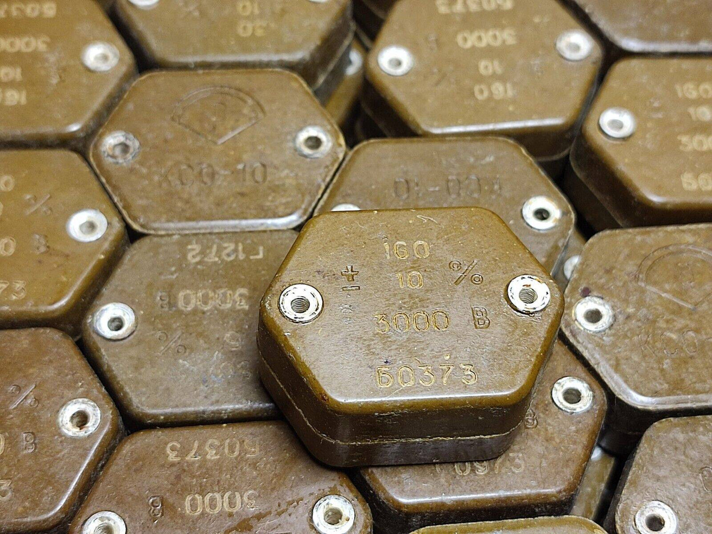 2Pcs. LOT 160pF 3000V 10% RUSSIAN SILVER-MICA CAPACITORS KSO-10 KSO-10
