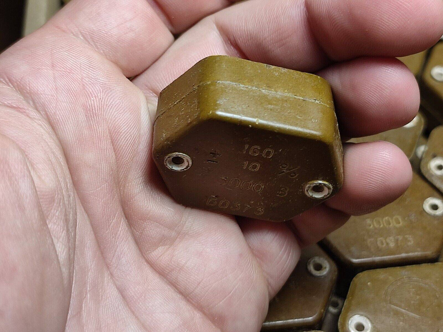 2Pcs. LOT 160pF 3000V 10% RUSSIAN SILVER-MICA CAPACITORS KSO-10 KSO-10