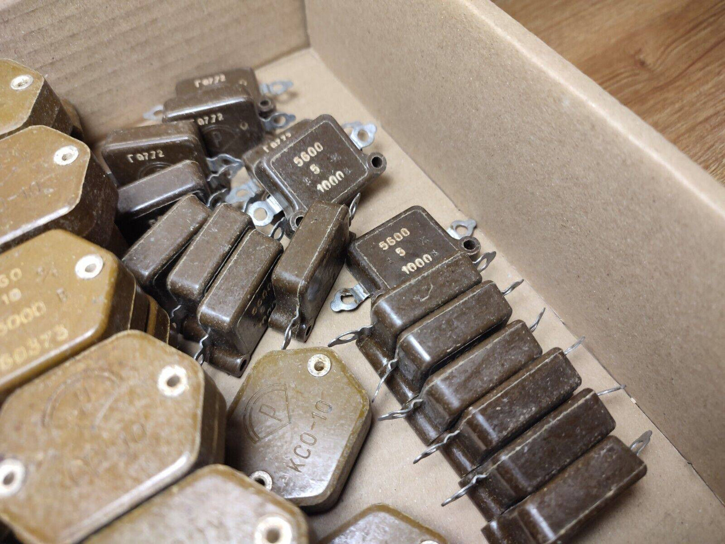 2Pcs. LOT 5600pF 1000V / 1kV 5% RUSSIAN SILVER-MICA CAPACITORS KSO-8 KSO-8