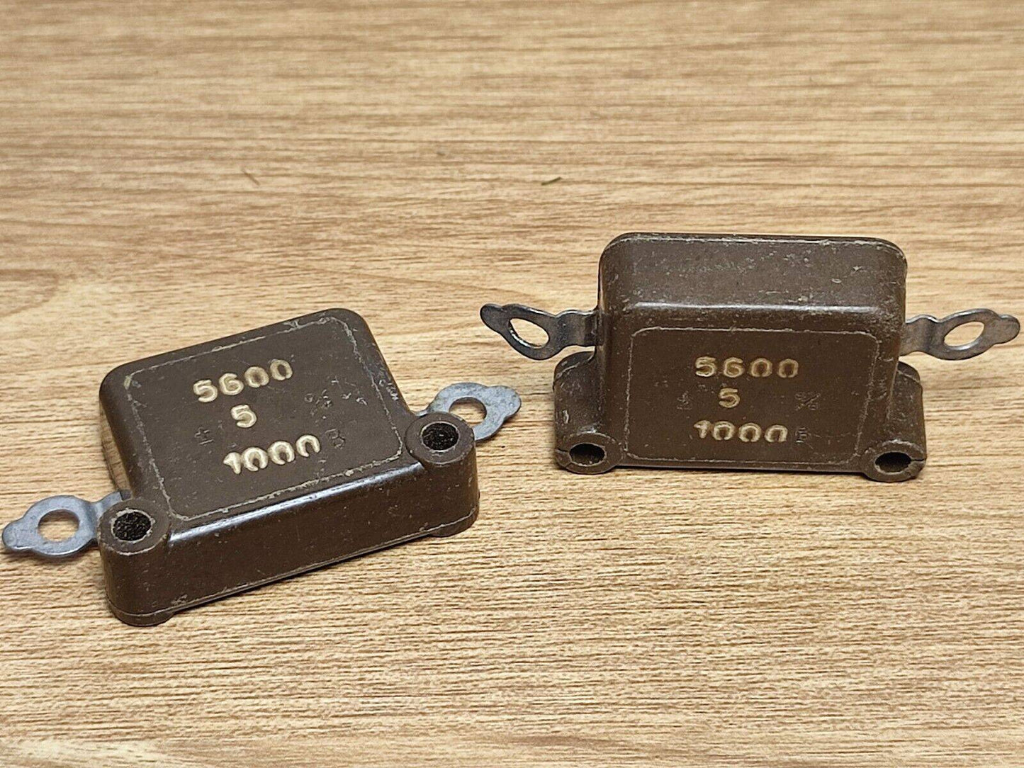 2Pcs. LOT 5600pF 1000V / 1kV 5% RUSSIAN SILVER-MICA CAPACITORS KSO-8 KSO-8