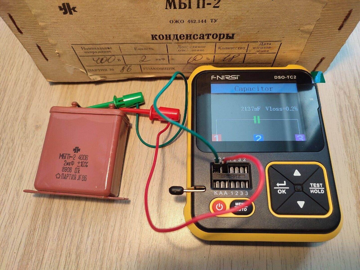 2Pcs MBGP-2/МБГП–2 2uF 10% 400V RUSSIAN PAPER CAPACITORS LOT