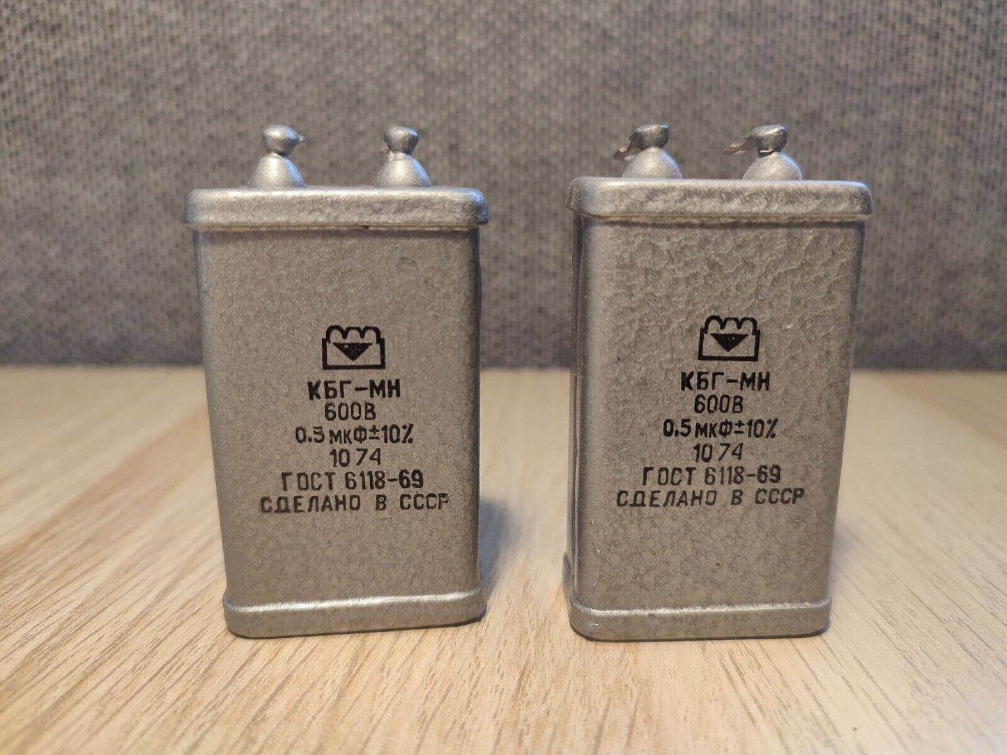 2X 0.5 uF 600 V 10% LOT OF 1 RUSSIAN PAPER PIO AUDIO CAPACITOR KBG-MN КБГ-МН