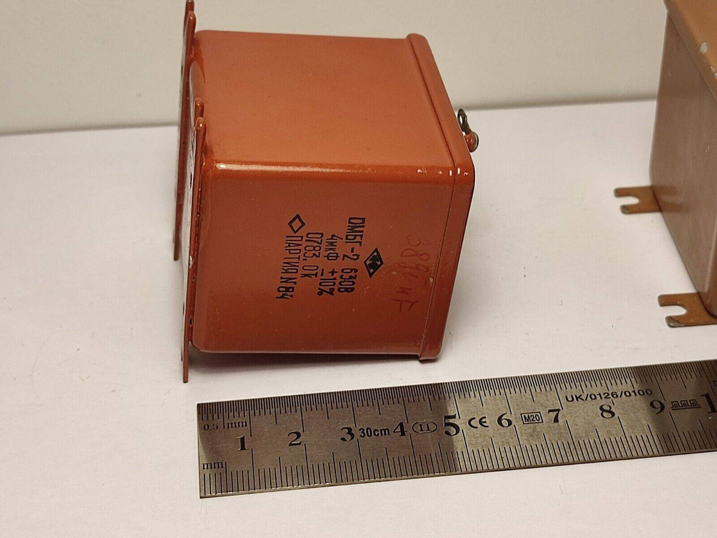 2x 4 uF 630 V RUSSIAN PAPER PIO AUDIO CAPACITOR OMBG-2 ОМБГ-2