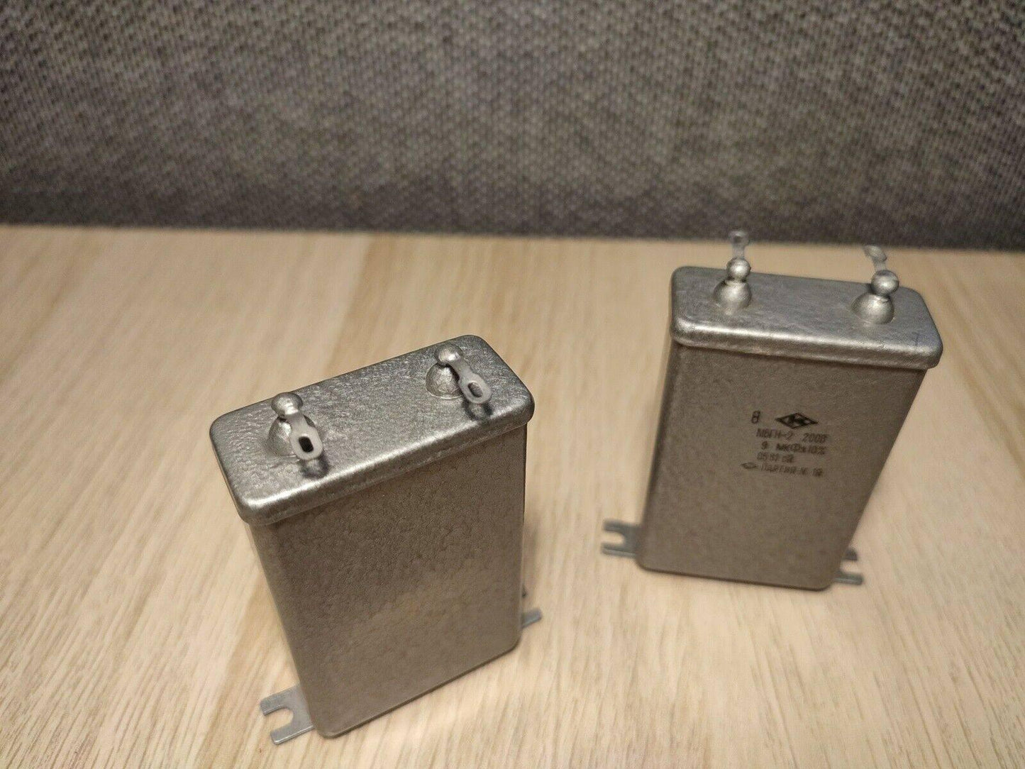 2x 9uF 200V +/-10% MBGN-2 МБГН-2 Paper in OIL PIO Audio Capacitors USSR