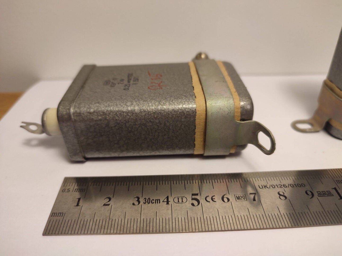 2x KBG-P 0.25uF 2kV High Voltage Paper In Oil PIO Pulse Capacitor NOS from USSR