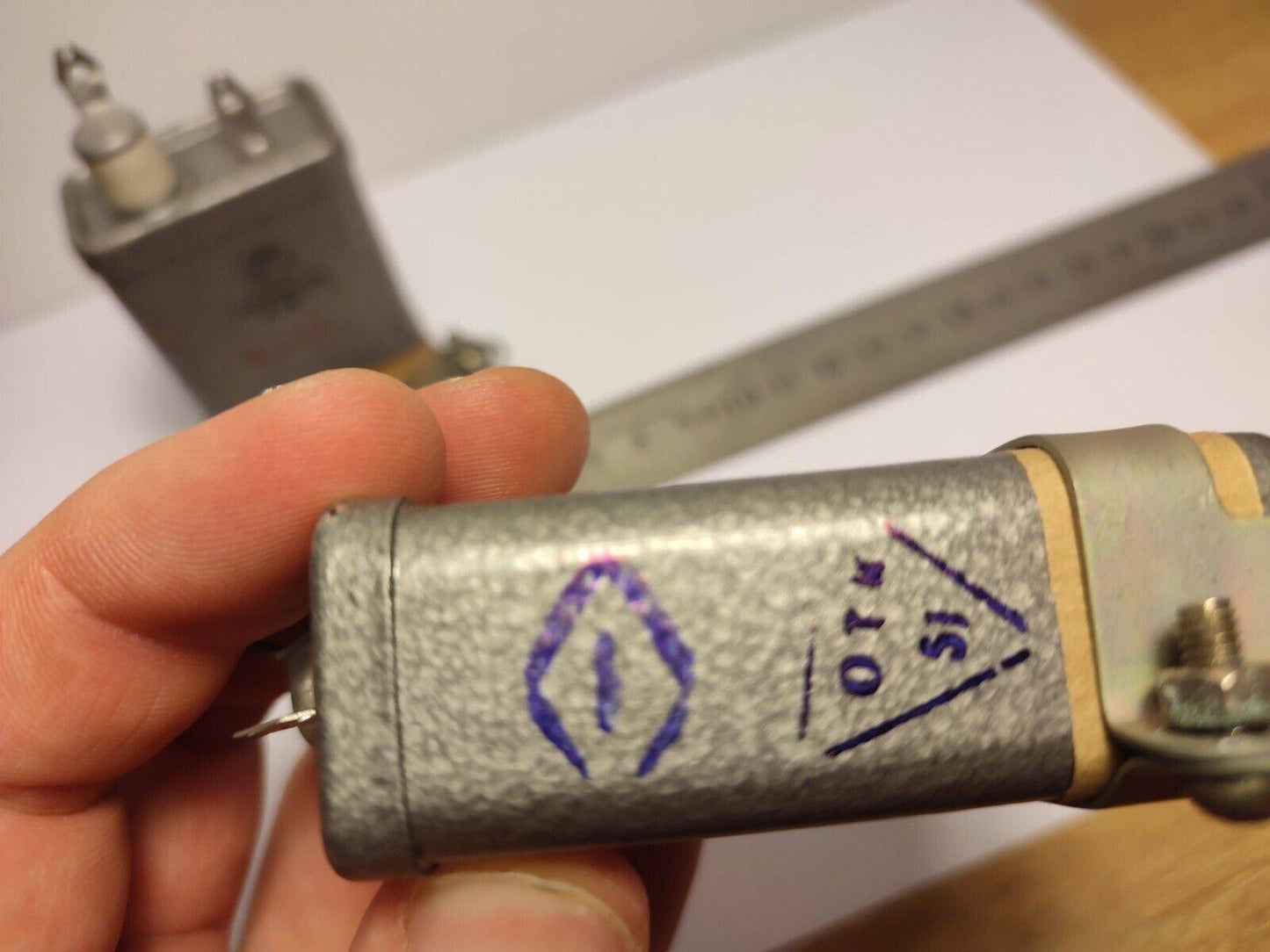 2x KBG-P 0.25uF 2kV High Voltage Paper In Oil PIO Pulse Capacitor NOS from USSR