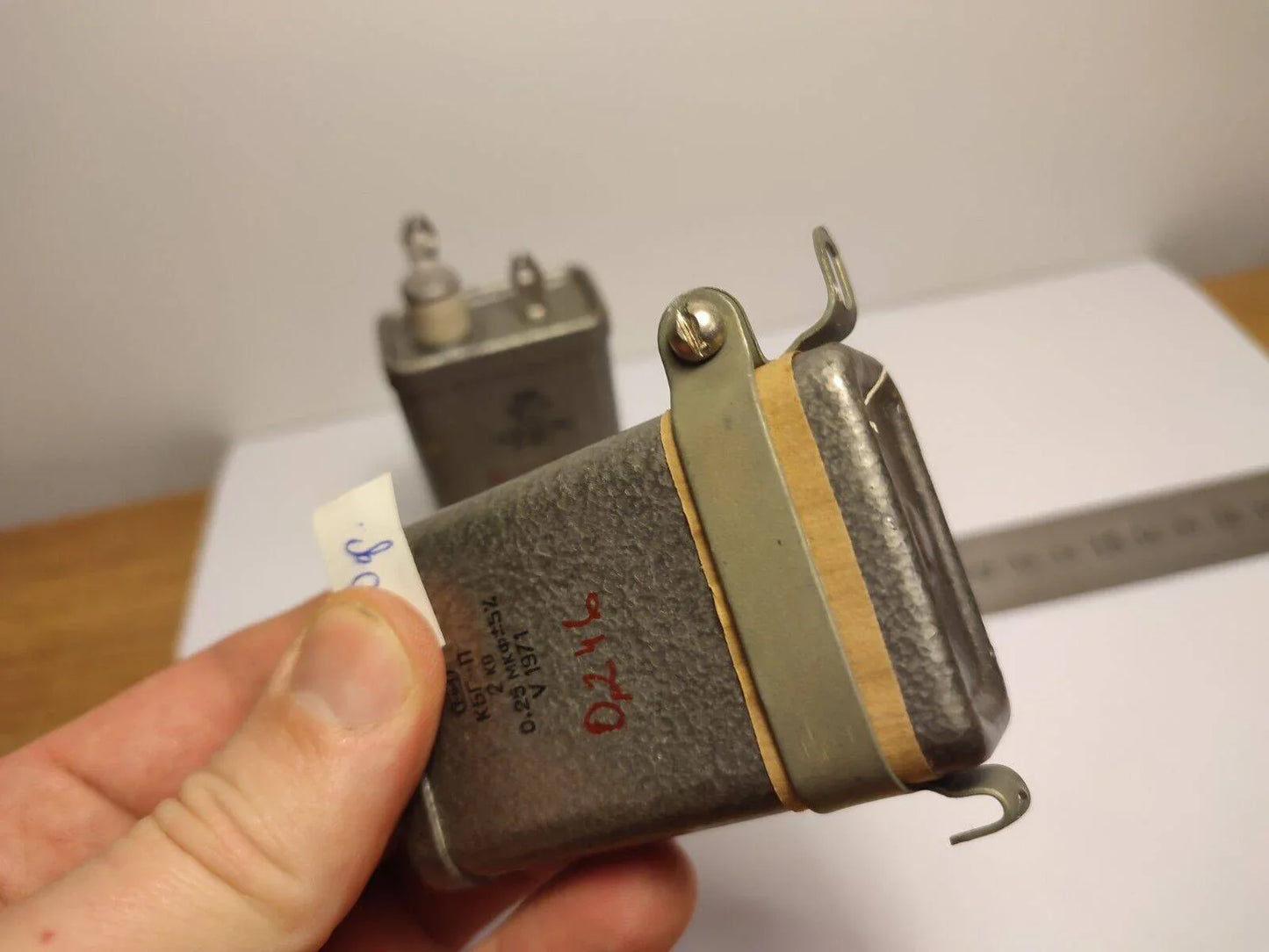 2x KBG-P 0.25uF 2kV High Voltage Paper In Oil PIO Pulse Capacitor NOS from USSR