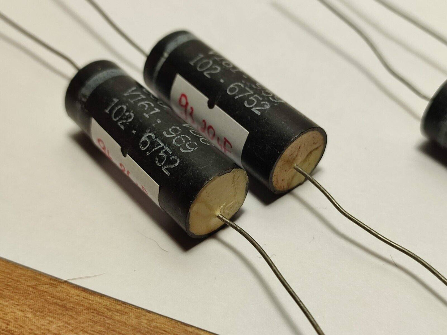 2X MATCHED Vintage 0.1uf .1uf 600v Axial Capacitor PHILCO - FORD NOS 60'S