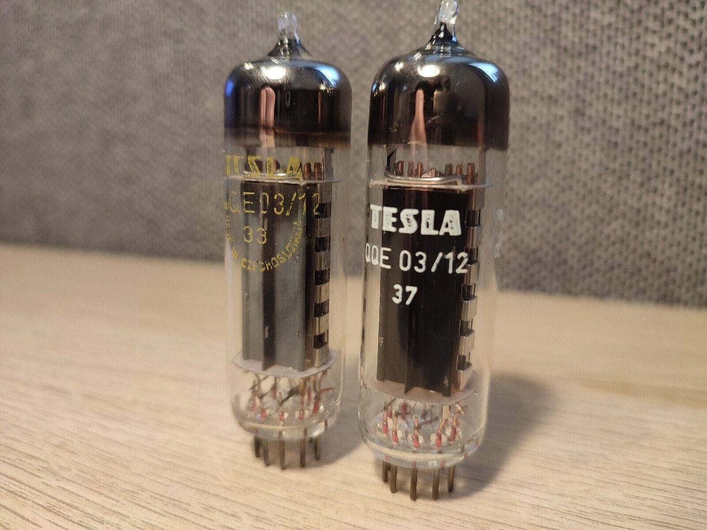 2x QQE03/12 TESLA NEW NOS Tube NOS RS1029 Valve Valvula Valvola