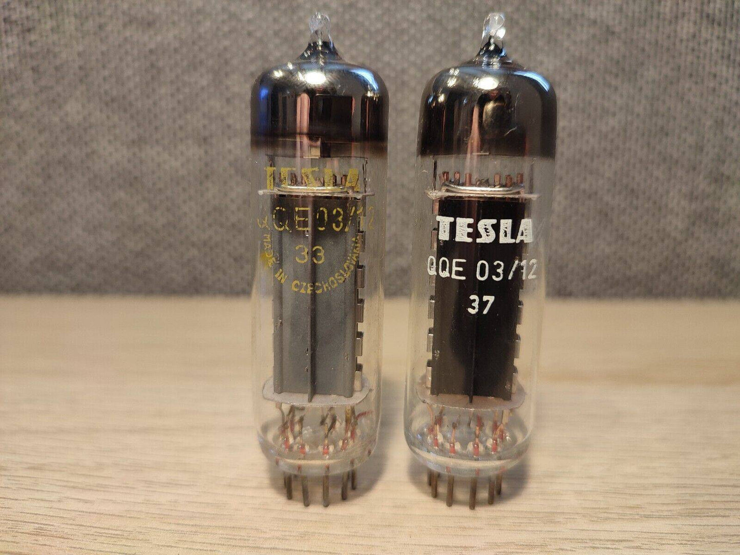 2x QQE03/12 TESLA NEW NOS Tube NOS RS1029 Valve Valvula Valvola