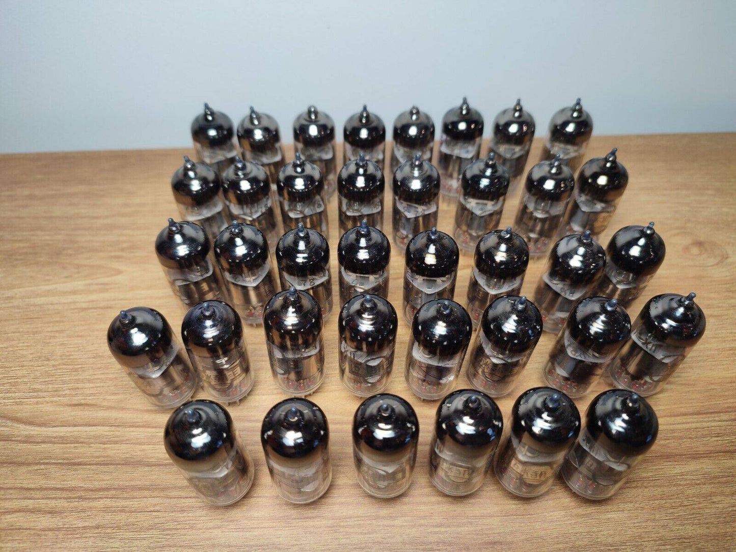 36 pcs 6J3P-E (6AG5 EF96) Soviet pentode tubes / NOS with OTK Rhombus 1978 tubes