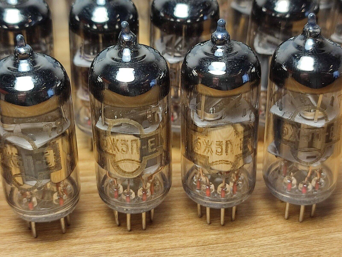 36 pcs 6J3P-E (6AG5 EF96) Soviet pentode tubes / NOS with OTK Rhombus 1978 tubes