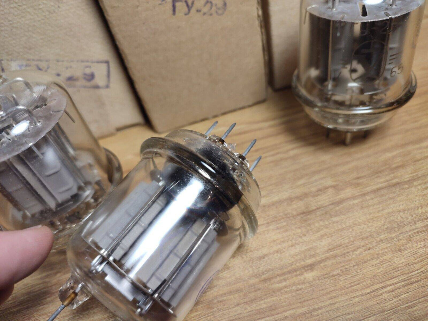 3Pcs. GU-29 / GU29 / ГУ-29 / Vintage USSR Double Tetrode tubes