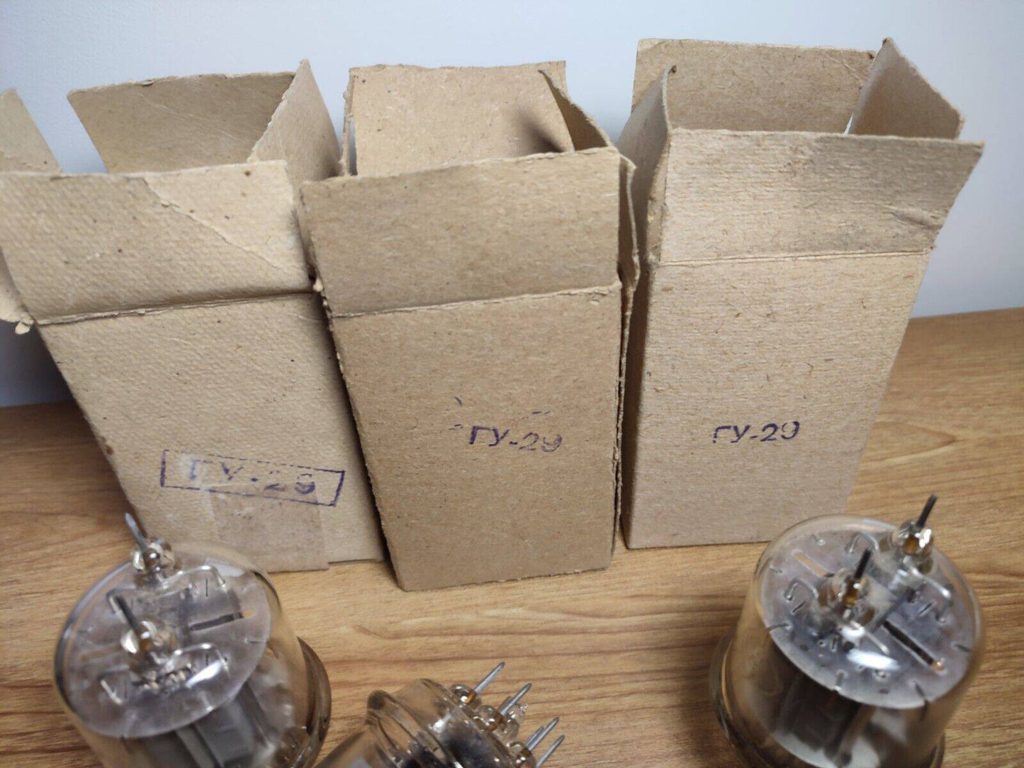 3Pcs. GU-29 / GU29 / ГУ-29 / Vintage USSR Double Tetrode tubes