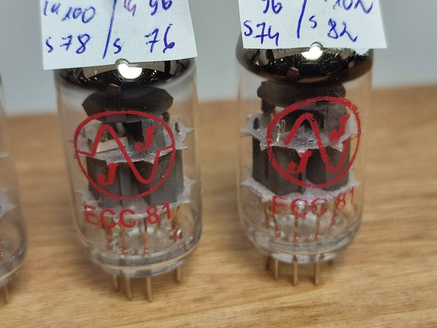 3x NOS JJ ECC81 / 12AT7. VINTAGE VALVES / TUBES. TESTED and Balanced