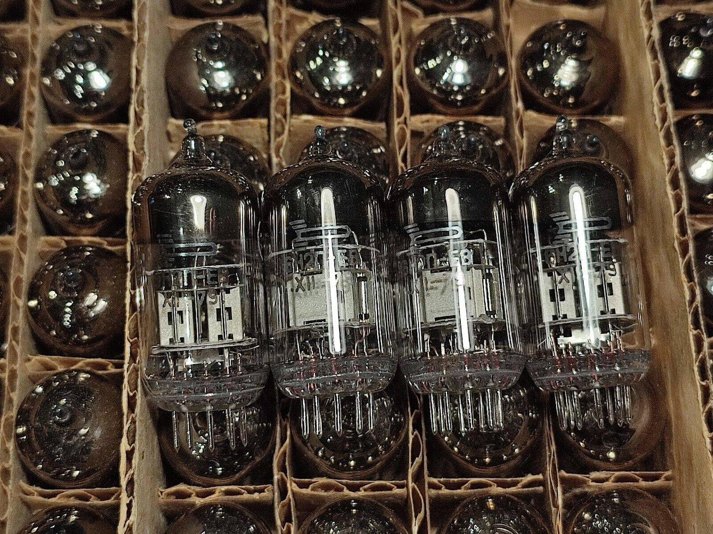 4 pcs 1971's 6N2P-EV Tubes DIFFERENT PINS ECC83/12AX7 Rocket VOSKHOD NOS Russian