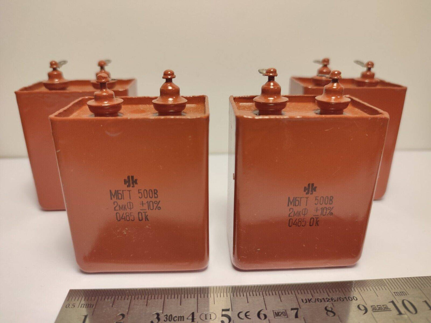4 Pcs. 2 uF 500 V RUSSIAN PAPER IN OIL PIO AUDIO CAPACITORS MBGT 10%