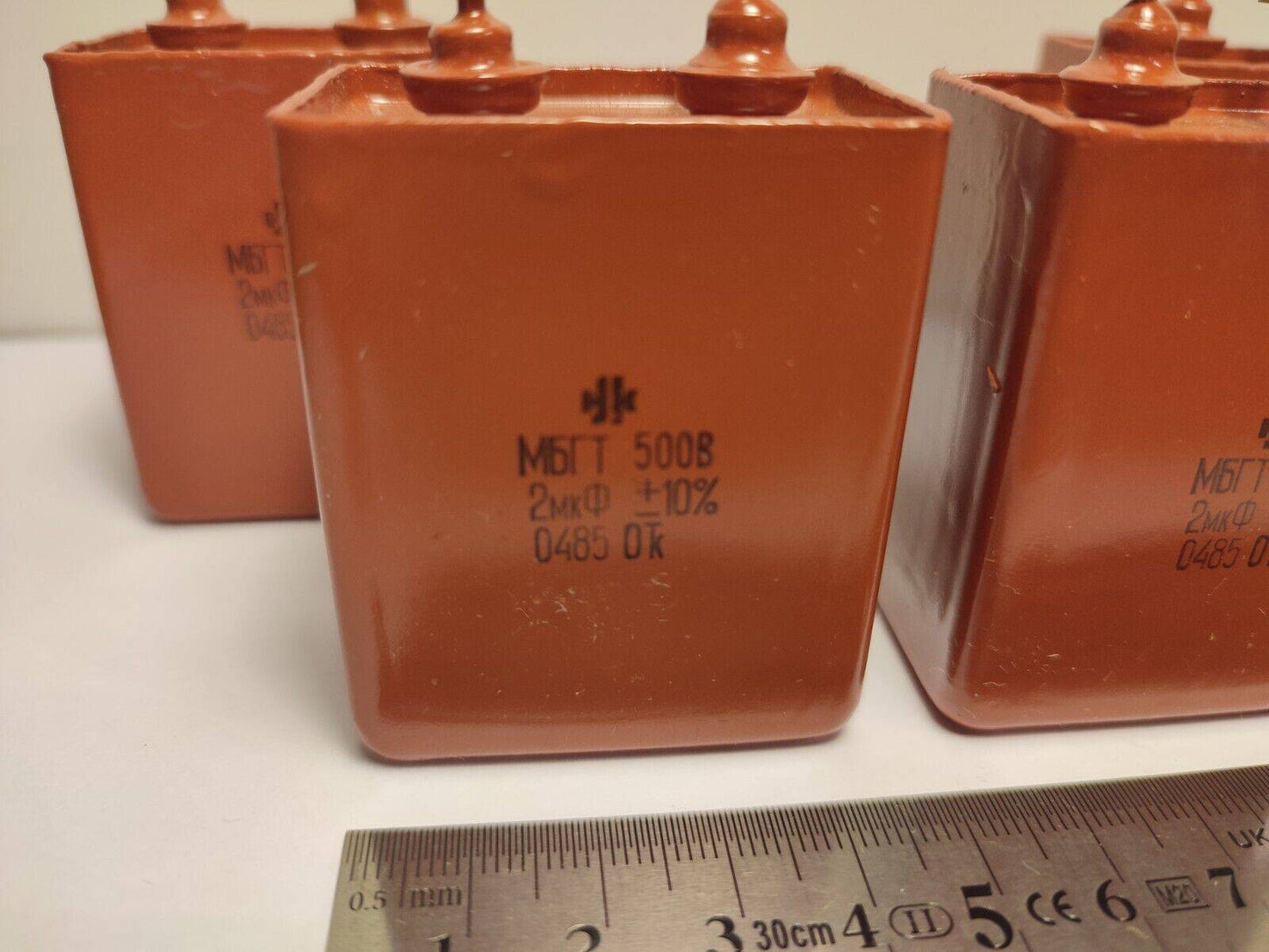 4 Pcs. 2 uF 500 V RUSSIAN PAPER IN OIL PIO AUDIO CAPACITORS MBGT 10%