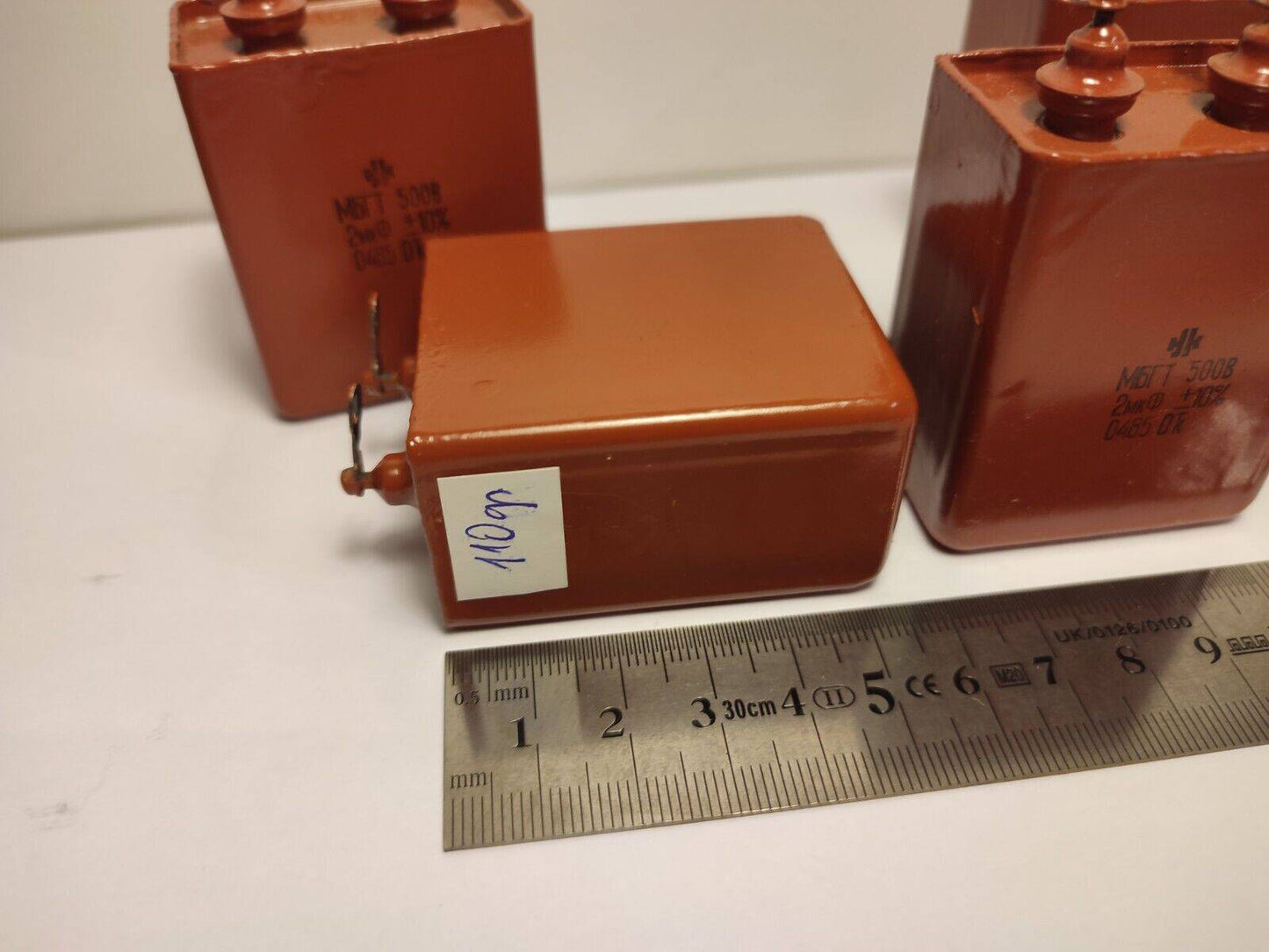 4 Pcs. 2 uF 500 V RUSSIAN PAPER IN OIL PIO AUDIO CAPACITORS MBGT 10%