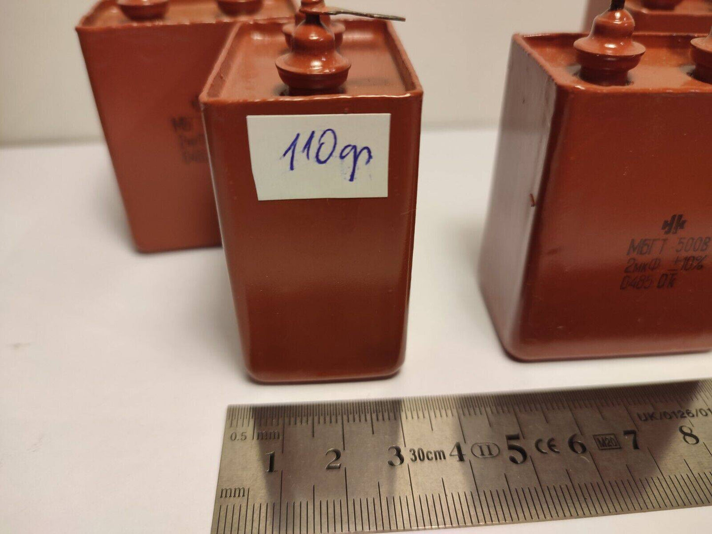 4 Pcs. 2 uF 500 V RUSSIAN PAPER IN OIL PIO AUDIO CAPACITORS MBGT 10%
