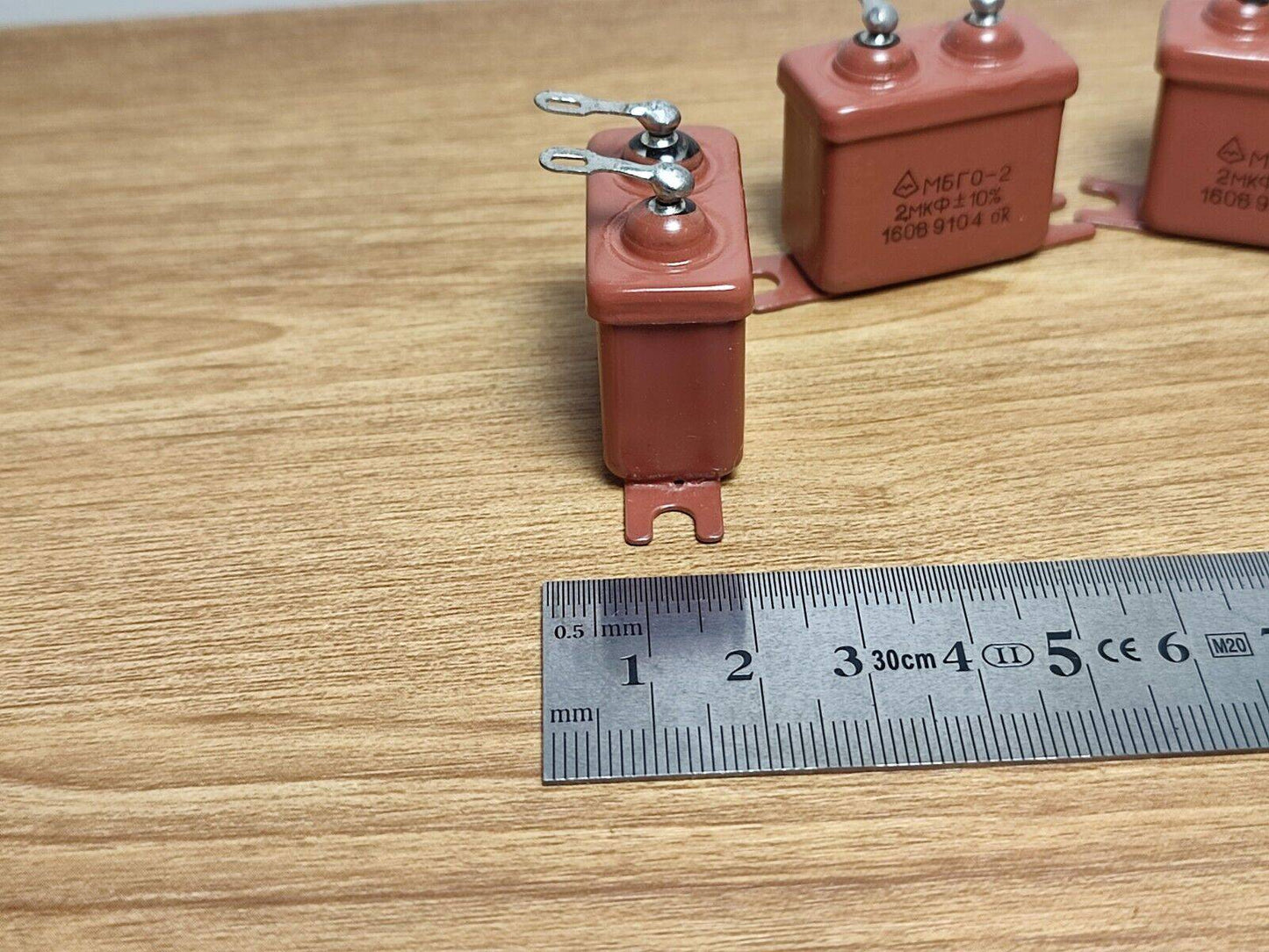 4 pcs 2uF 160V 10% MBGO-2 PIO Paper in Oil Capacitors USSR NOS