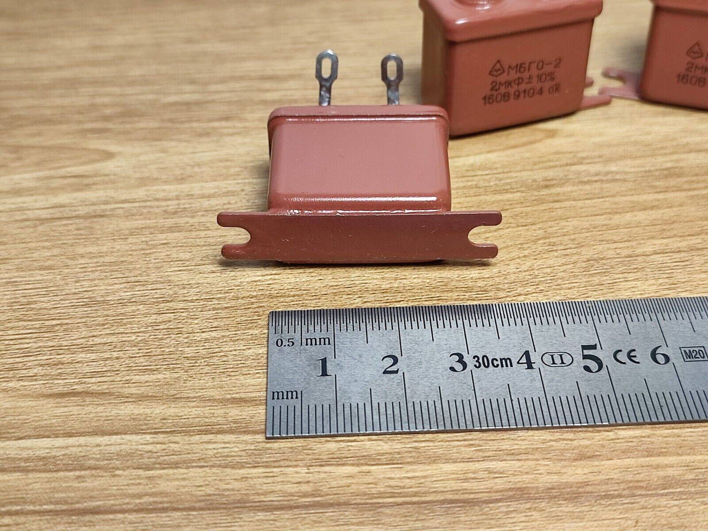 4 pcs 2uF 160V 10% MBGO-2 PIO Paper in Oil Capacitors USSR NOS