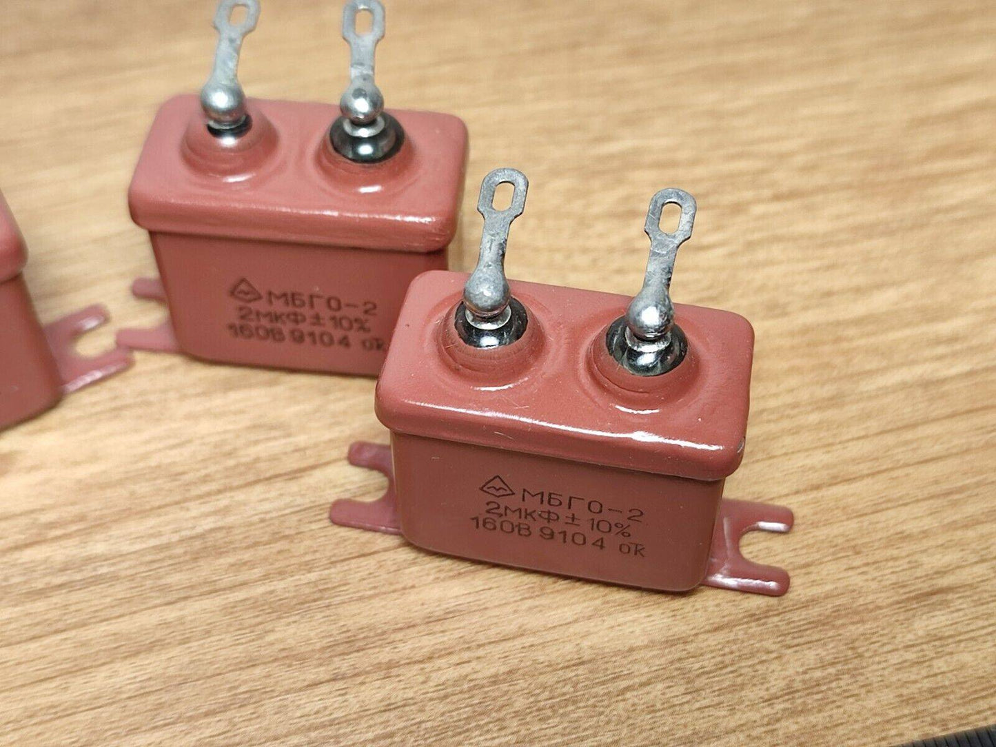 4 pcs 2uF 160V 10% MBGO-2 PIO Paper in Oil Capacitors USSR NOS