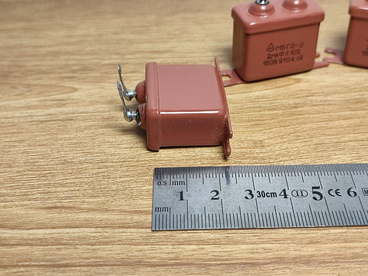 4 pcs 2uF 160V 10% MBGO-2 PIO Paper in Oil Capacitors USSR NOS