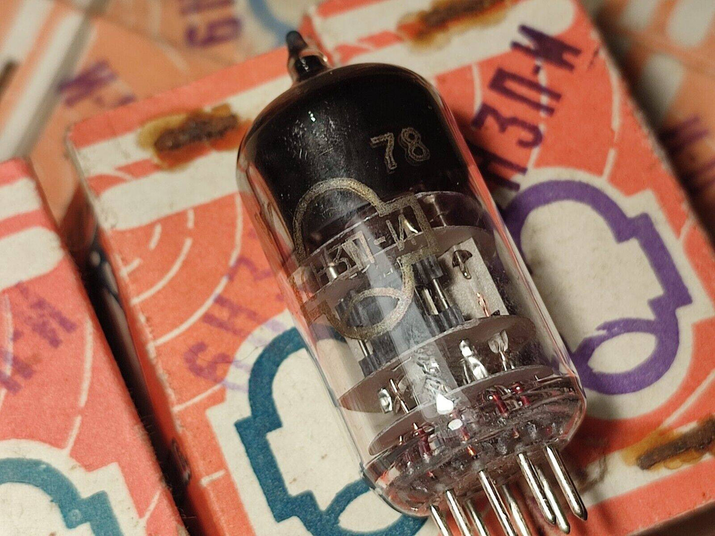 4 PCS 6N3P-I 6Н3П-И (2C51/6385/ECC42) NEW REFLECTOR VACUUM TUBES NOS NIB