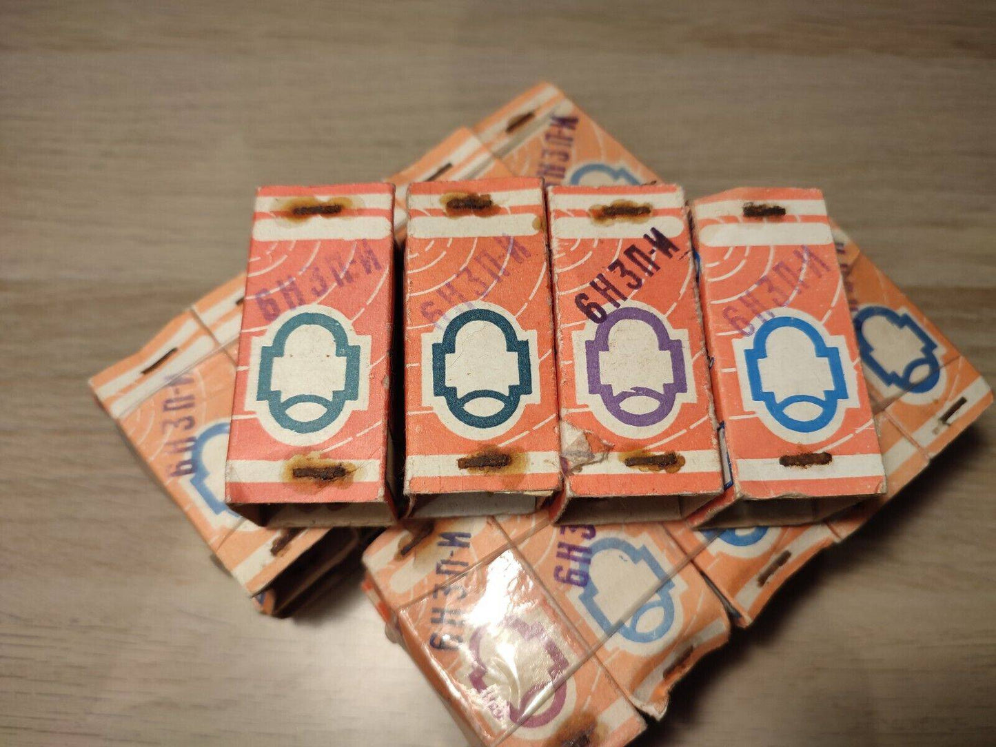 4 PCS 6N3P-I 6Н3П-И (2C51/6385/ECC42) NEW REFLECTOR VACUUM TUBES NOS NIB