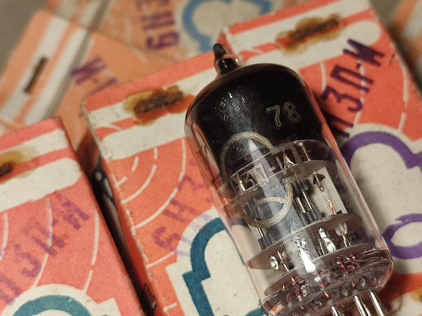 4 PCS 6N3P-I 6Н3П-И (2C51/6385/ECC42) NEW REFLECTOR VACUUM TUBES NOS NIB