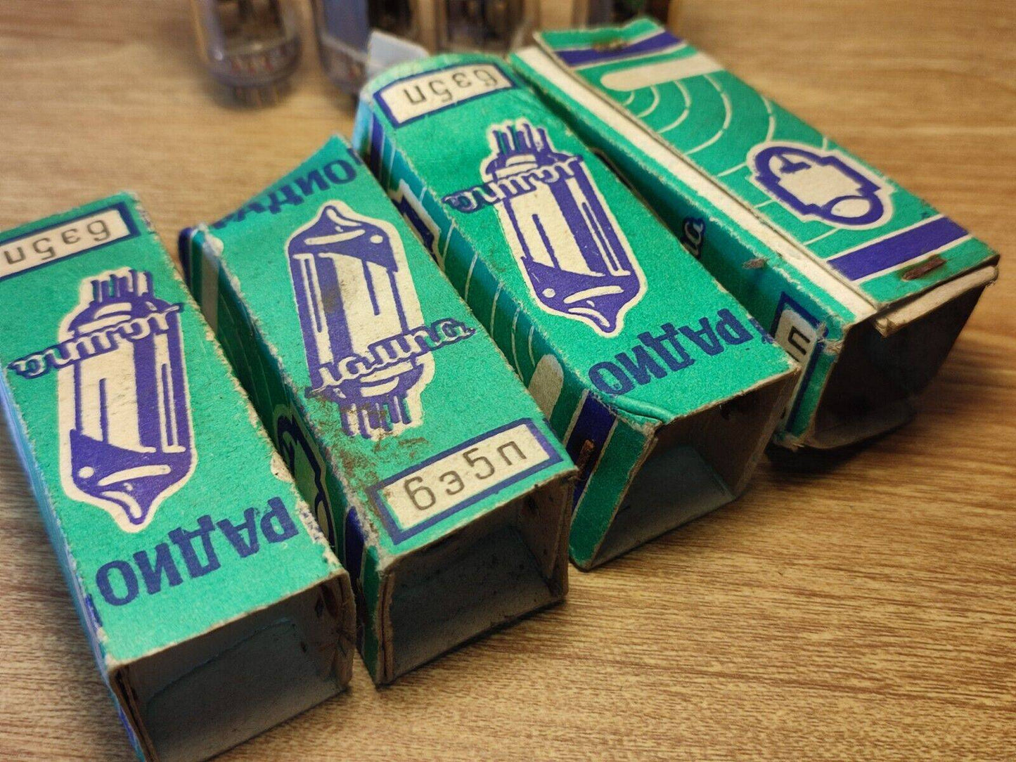 4 pcs (Quad ) 6E5P RUSSIAN AUDIOPHILE TETRODE HF VACUUM TUBE TESTED NOS NIB