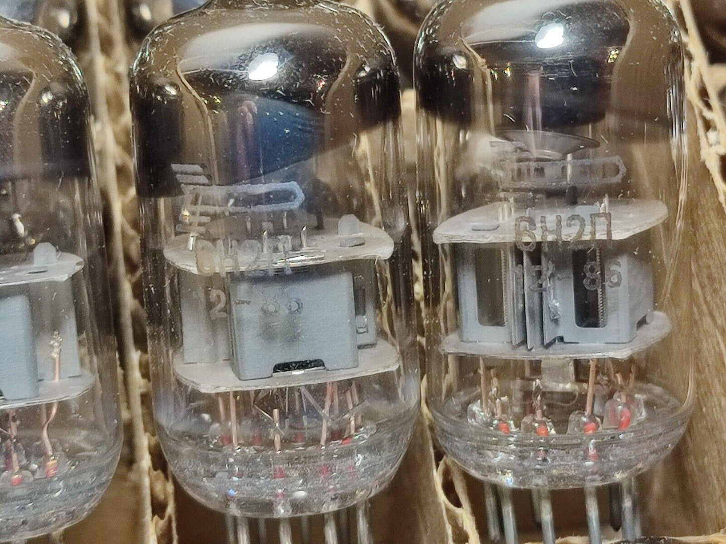 4 pcs. Vintage 80's 6N2P Tubes = ECC83/12AX7 Rocket VOSKHOD NOS Russian 1986 y