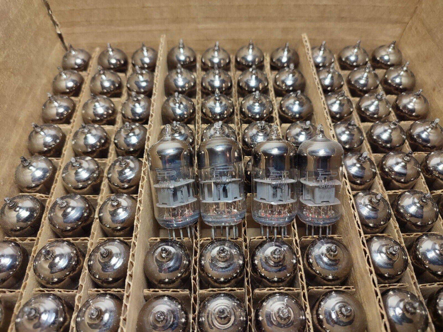 4 pcs. Vintage 80's 6N2P Tubes = ECC83/12AX7 Rocket VOSKHOD NOS Russian 1987 y