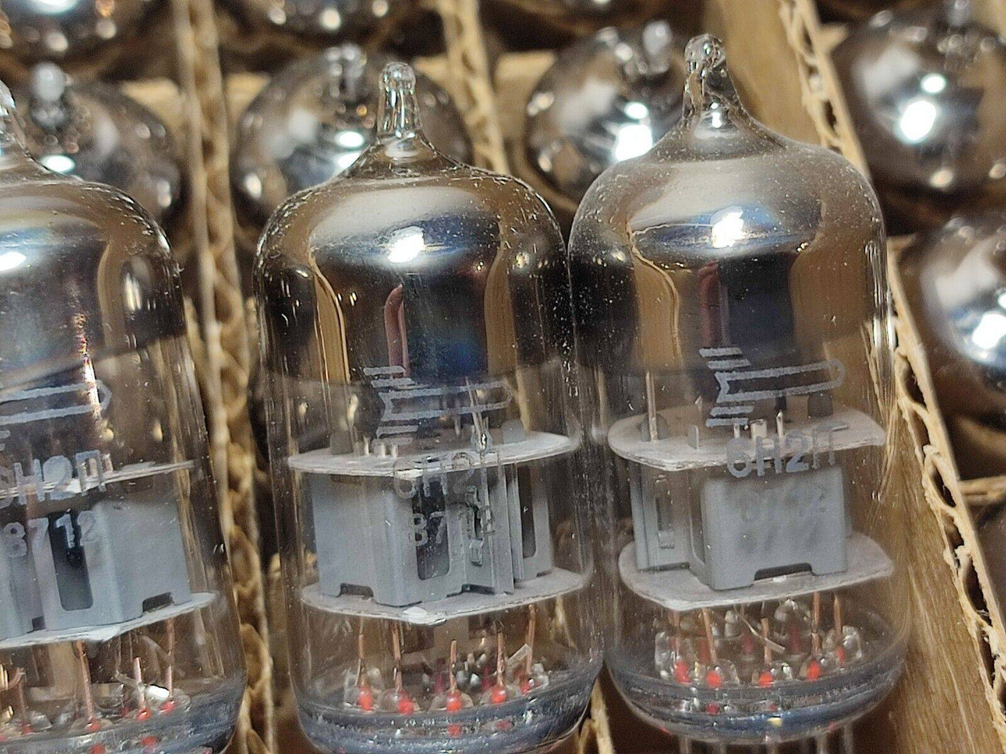 4 pcs. Vintage 80's 6N2P Tubes = ECC83/12AX7 Rocket VOSKHOD NOS Russian 1987 y