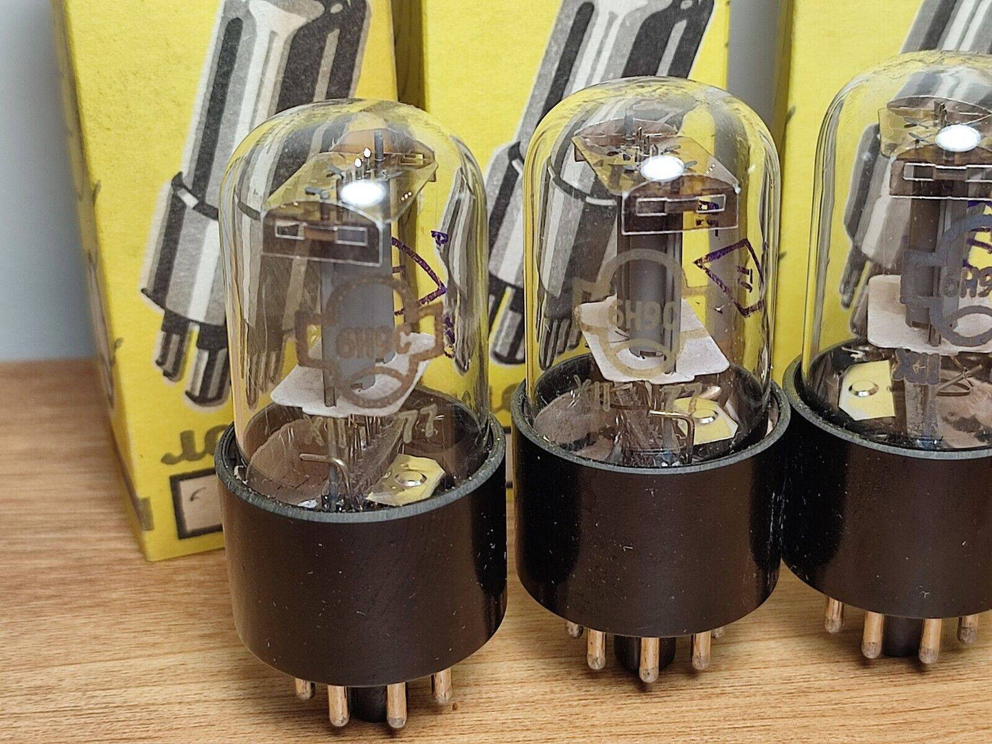 4 x 6n9s 77's Reflector tubes NOS OTK 6sl7 1579 6N9S ecc35 6H9C 6н9с USSR Triode